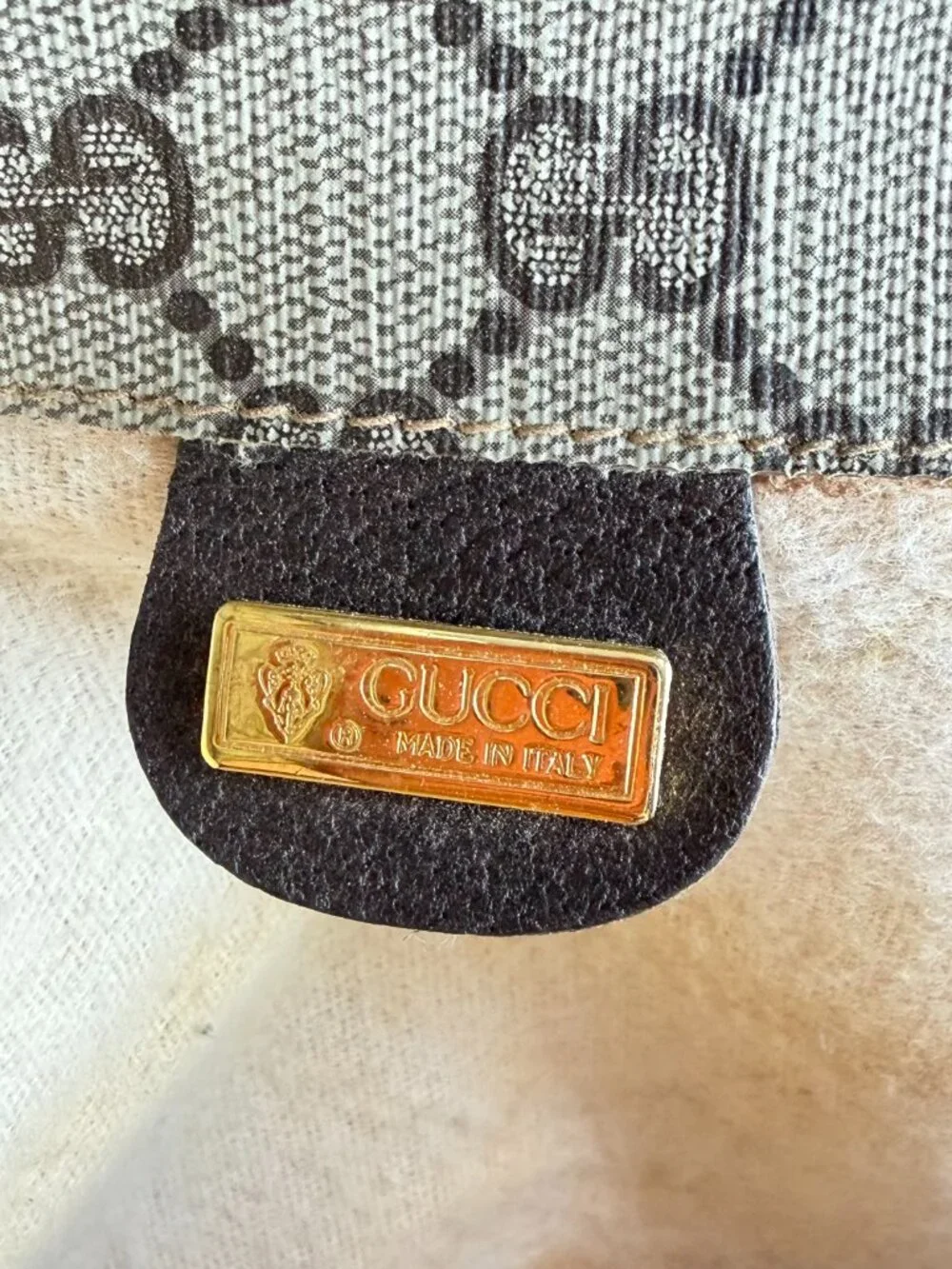 80s GUCCI Brown Supreme Canvas Monogram Document Portfolio Bag Made in Italy